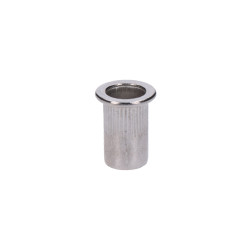 AISI304 nitovacia matica M8, plochá, rýhovaný driek, L-15.5mm AISI304 nitovacia matica M8, plochá, rýhovaný driek, L-15.5mm